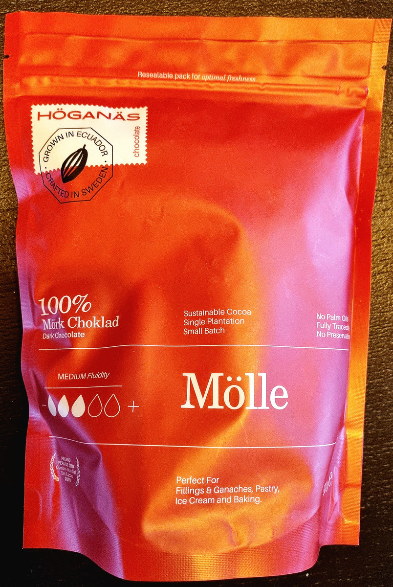 Höganäs 100 cacao "MÖLLE" couverture 500g CACAO° FACTORY