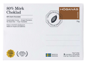 Höganäs tablette de chocolat 80% cacao 70g