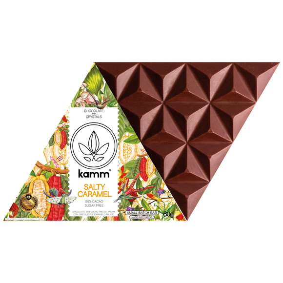 Kamm chocolat 85% cacao + caramel salé + sucre de coco 60g