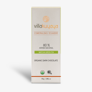 Villakuyaya chocolat 80% cacao + thé vert matcha 70g