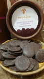 MINKA pastilles de chocolat noir grand cru 65% cacao, tube de 210g