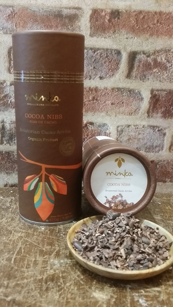 MINKA Nibs, grué ou éclats de Cacao, tube de 210g