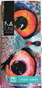 KACAU chocolat 74% cacao + super grains 70g