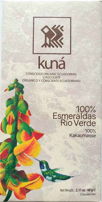 KUNÁ tablette de 100% cacao grand cru BIO 60g