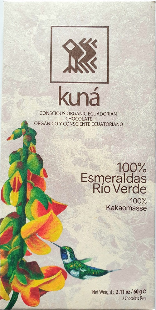 KUNÁ tablette de 100% cacao grand cru BIO 60g