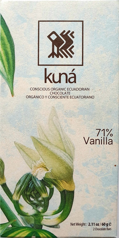 KUNÁ chocolat grand cru 71% cacao BIO + vanille 60g