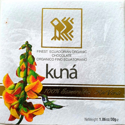 KUNÁ tablette de 100% cacao grand cru BIO 30g