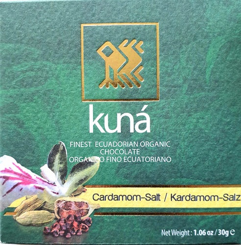 KUNÁ chocolat grand cru 71% cacao BIO + cardamome et sel 30g