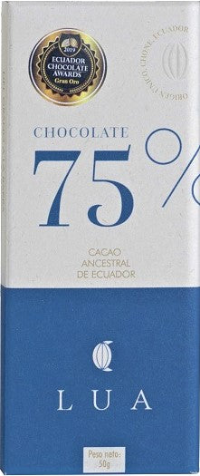 LUA chocolat 75% cacao 50g