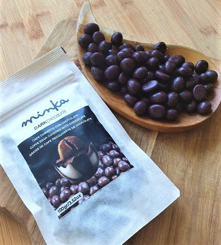 MINKA Choco-café, graines de café enrobés de chocolat, Équateur 100g